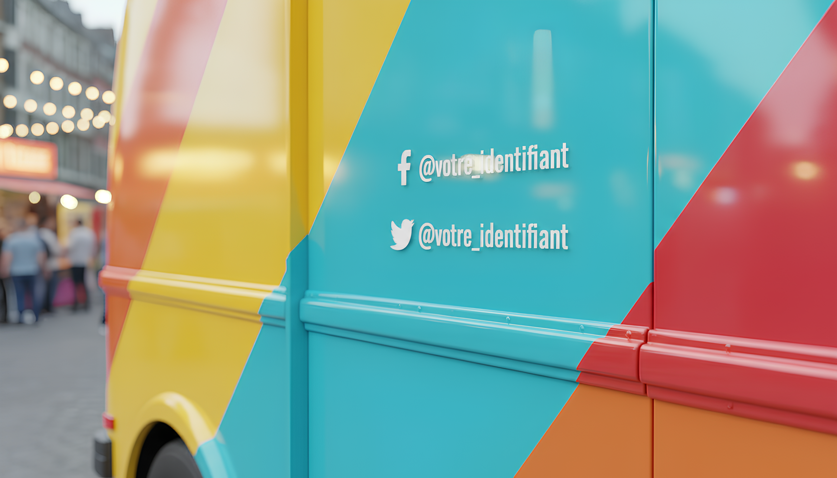 Autocollant Instagram flocage publicitaire food truck