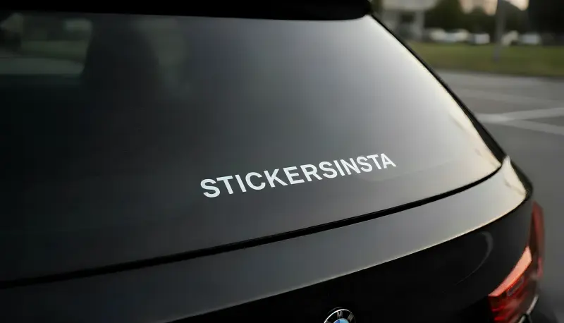 Sticker Instagram blanc voiture personnalisé